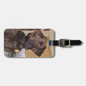 Handsome Chocolate Labrador Retriever Bagagelabel (Voorkant horizontaal)