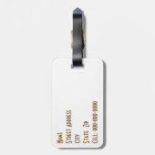 Handsome Chocolate Labrador Retriever Bagagelabel (Achterkant verticaal)