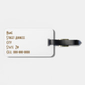 Handsome Chocolate Labrador Retriever Bagagelabel (Achterkant horizontaal)