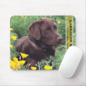 Handsome Chocolate Labrador Retriever Hunting Dog Muismat (Met muis)