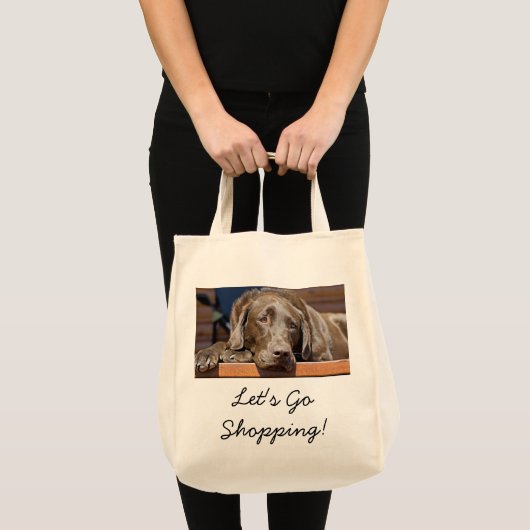 Handsome Chocolate Labrador Retriever Tote Bag (Voorkant (product))