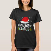 Handsome Claus Christmas Lights Santa Pajama Famil T-shirt (Voorkant)