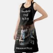 Handsome Cook on Duty Custom Foto Name Mannen Chef Schort (Insitu)