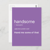 Handsome Definition Customize Color Briefkaart (Voorkant / Achterkant)