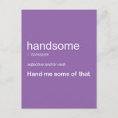 Handsome Definition Customize Color Briefkaart (Voorkant)