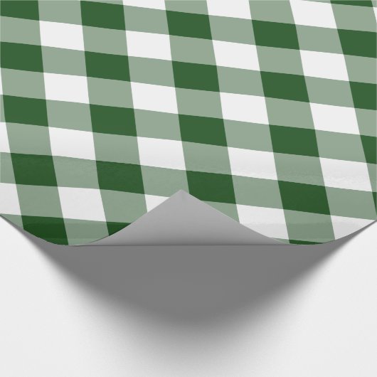 Handsome Diagonal Green and White Gingham Pset Cadeaupapier (Hoek)