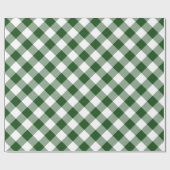 Handsome Diagonal Green and White Gingham Pset Cadeaupapier (Vlak)