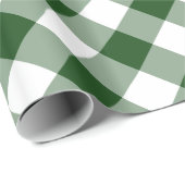 Handsome Diagonal Green and White Gingham Pset Cadeaupapier (Rol Hoek)
