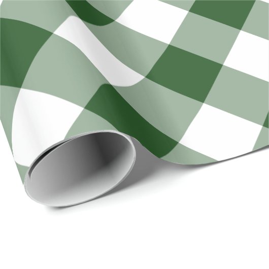 Handsome Diagonal Green and White Gingham Pset Cadeaupapier (Rol Hoek)
