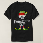 Handsome Elf Group Kerstmis Funny Pajama Party T-shirt (Design voorkant)