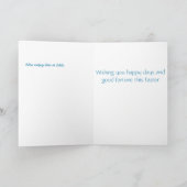 Handsome Ferret in een Pet met Fancy Easter Feestdagen Kaart (Binnen)