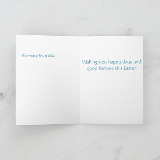 Handsome Ferret in een Pet met Fancy Easter Feestdagen Kaart (Binnen)