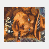Handsome Gangster Dog w / Blue Eyes Gepersonalisee Fleece Deken (Voorkant (Horizontaal))