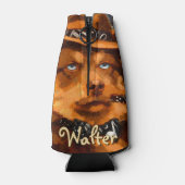 Handsome Gangster Dog w / Blue Eyes Gepersonalisee Flesjeskoeler (Achterkant)