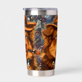 Handsome Gangster Dog w / Blue Eyes Gepersonalisee Geïsoleerde Drinkbeker (Rechts)