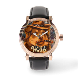 Handsome Gangster Dog w / Blue Eyes Gepersonalisee Horloge