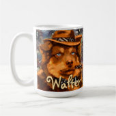 Handsome Gangster Dog w / Blue Eyes Gepersonalisee Koffiemok (Links)