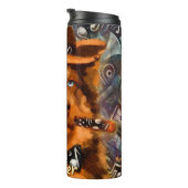 Handsome Gangster Dog w / Blue Eyes Gepersonalisee Thermosbeker (Geroteerd rechts)