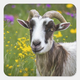 Handsome Goat Vierkante Sticker