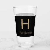 Handsome Gold and Black Glass Cup Glas (Voorkant)