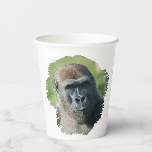 Handsome Gorilla Blackback Papieren Bekers (Achterkant)