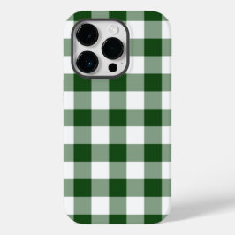 Handsome Green and White Gingham Pattern Case-Mate iPhone 14 Pro Hoesje