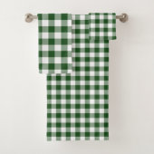 Handsome Green and White Gingham Pset Towel Set Bad Handdoek (Insitu)