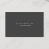 Handsome Grey & Dark Grey Professional (info terug Visitekaartje (Achterkant)