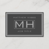 Handsome Grey & Dark Grey Professional (info terug Visitekaartje (Voorkant)