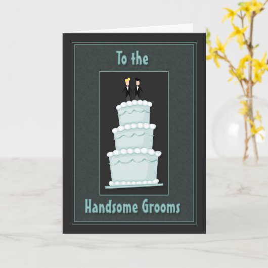 Handsome Grooms Cake Kaart (Gele Bloem)