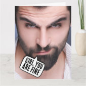 HANDSOME HUNK COMPLIMENTAIR BIRTHDAY VOOR HAAR KAART (Voorkant)