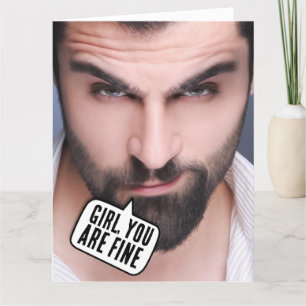 HANDSOME HUNK COMPLIMENTAIR BIRTHDAY VOOR HAAR KAART