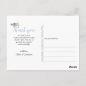 Handsome in Blue Lijst Foto geboorteaankondiging Briefkaart (Achterkant)