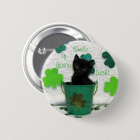 Handsome Jack's St. Patrick's Day Button - Kat (Voorkant /achterkant)