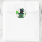 Handsome Jack's St. Patrick's Day - Kat / Kitten Ronde Sticker (Tas)