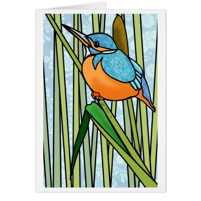 Handsome Kingfisher in the Reeds (Voorkant)