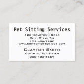 Handsome Labrador Retriever Foto van Animal Care Visitekaartje (Achterkant)