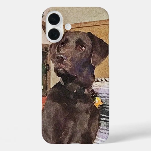 Handsome Labrador Retriever Textured Art Profile Case-Mate iPhone Case (Achterkant)