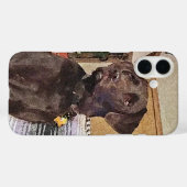 Handsome Labrador Retriever Textured Art Profile Case-Mate iPhone Case (Achterkant (horizontaal))