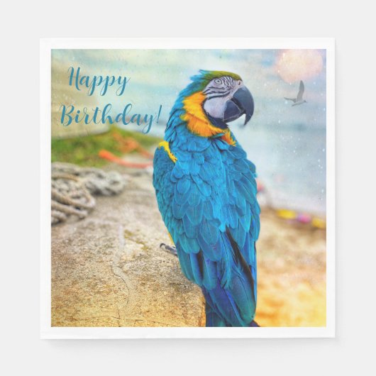 Handsome Macaw Servet (Voorkant)