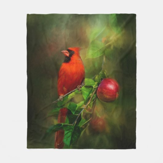 Handsome Male Kardinaal Fleece Deken (Voorkant)