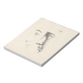 Handsome Man Profile Antiek French Engraving Notitieblok (Linkerzijde)