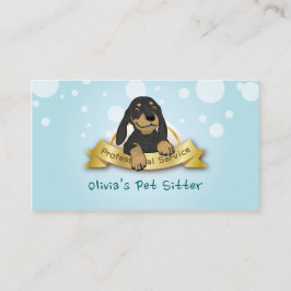 Handsome Mix Dog Blue Pet Sitting Service Visitekaartje