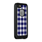 Handsome Navy and White Gingham Pset LifeProof iPhone Hoesje (Achterkant / rechts)