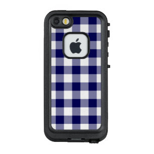 Handsome Navy and White Gingham Pset LifeProof FRÄ’ iPhone SE/5/5s Hoesje