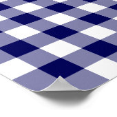 Handsome Navy and White Gingham Pset Pattern Poster (Hoek)