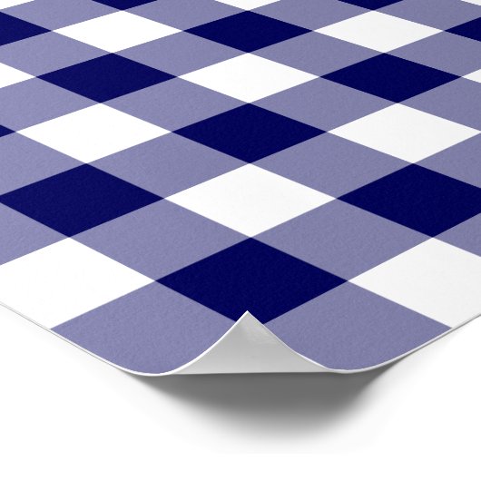 Handsome Navy and White Gingham Pset Pattern Poster (Hoek)