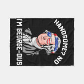 Handsome No George Washington 1776 Funny 4th of Ju Fleece Deken (Voorkant (Horizontaal))