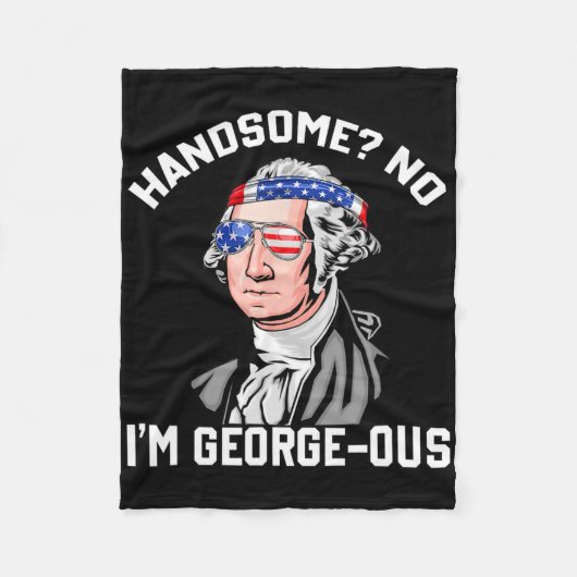 Handsome No George Washington 1776 Funny 4th of Ju Fleece Deken (Voorkant)
