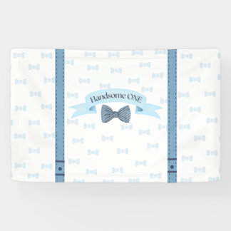 Handsome One Baby Boy First Birthday Banner